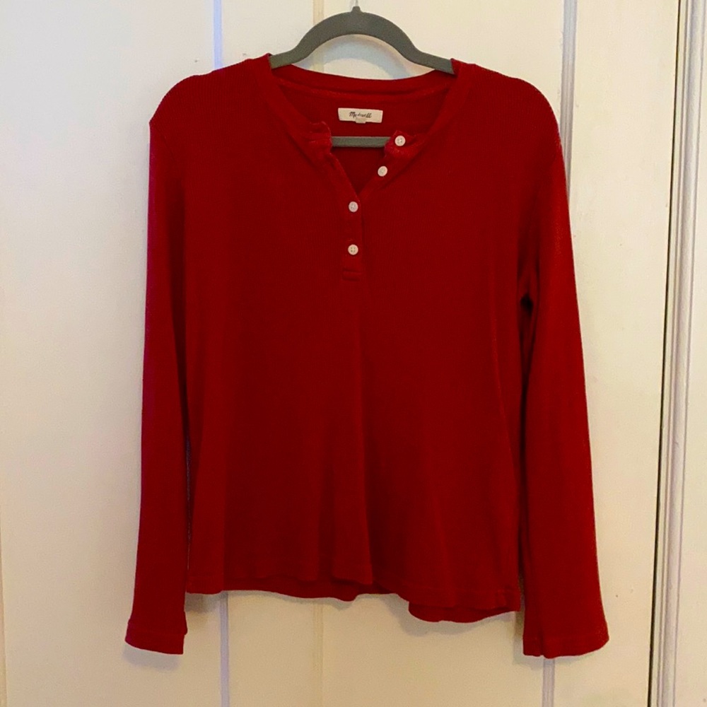 red Madewell henley tee